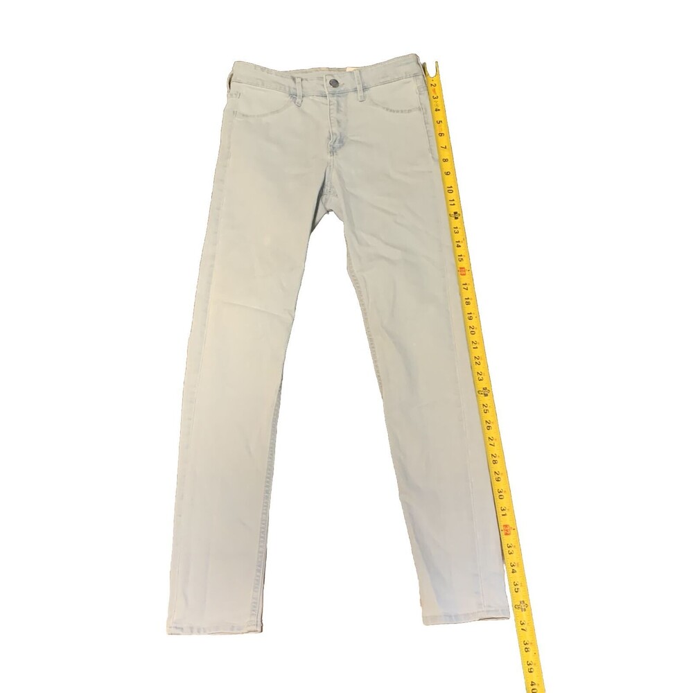 &Denim Skinny Ankle Regular Waist Jeans Women's 26 Blue Mid Rise Light Wash